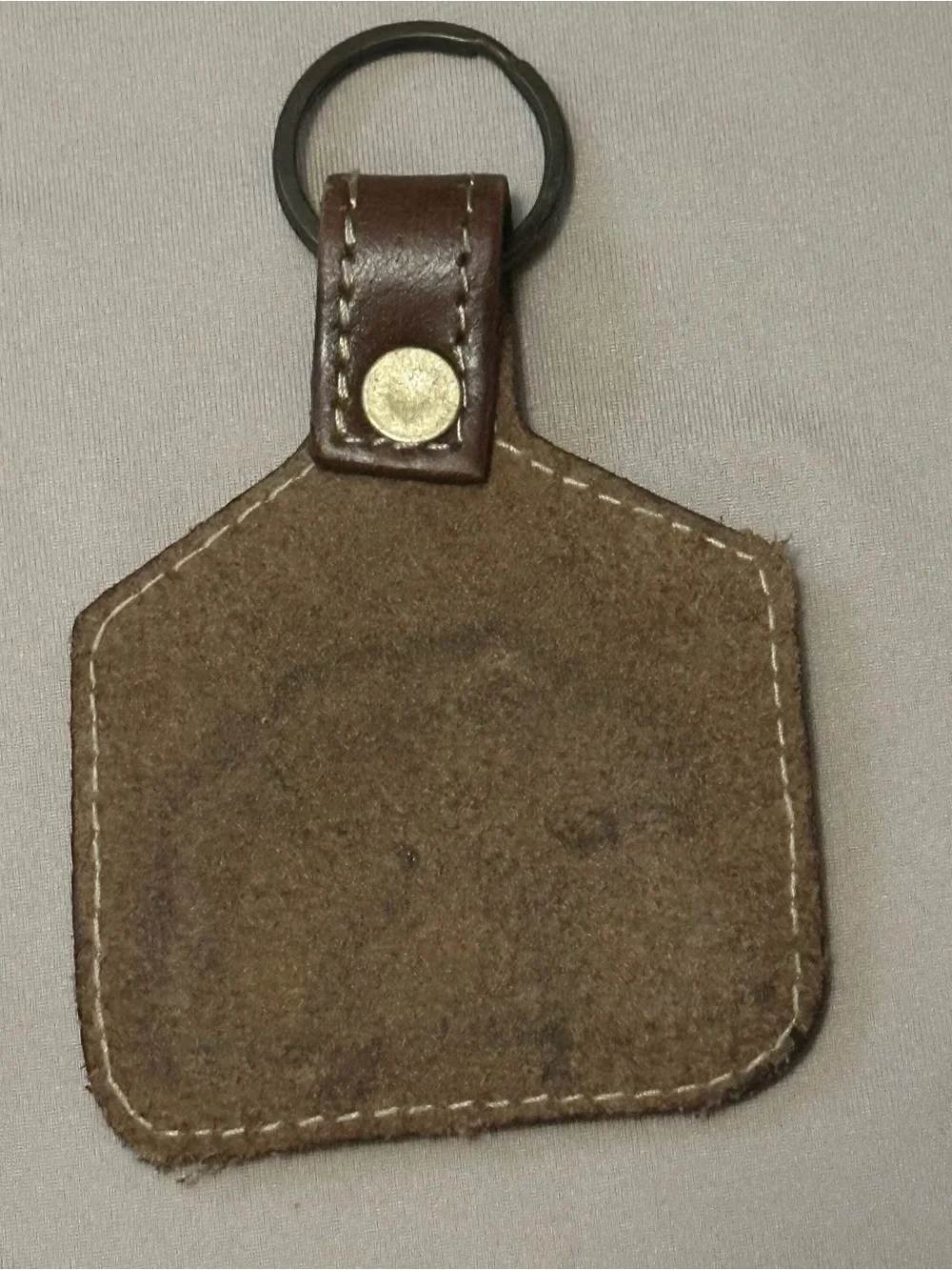 Myra Bag Vermillion Petals Keychain Leather Hand-crafted Brass Hardware